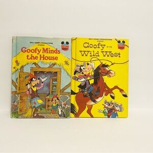 Disney Goofy Minds The House In the Wild West Vintage Hardcover World of Reading